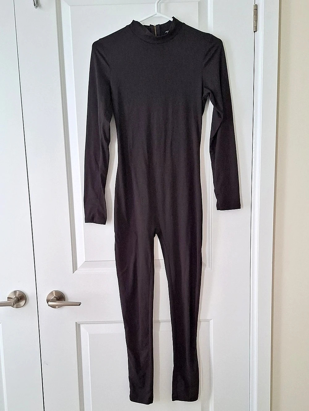 Fashion Nova Black Long Sleeve Jumpsuit Zipper Long Sleeve